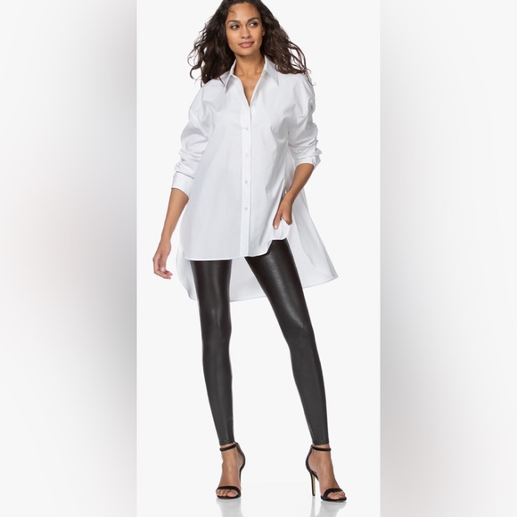 Spanx Shapewear Ready-to-Wow! Faux Leather Leggings Black Size Small - Picture 1 of 13